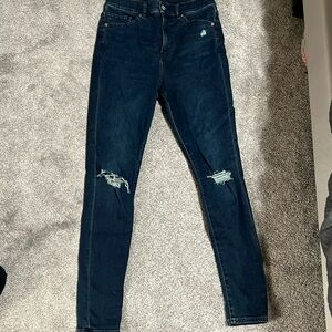 Express Super high rise skinny jeans